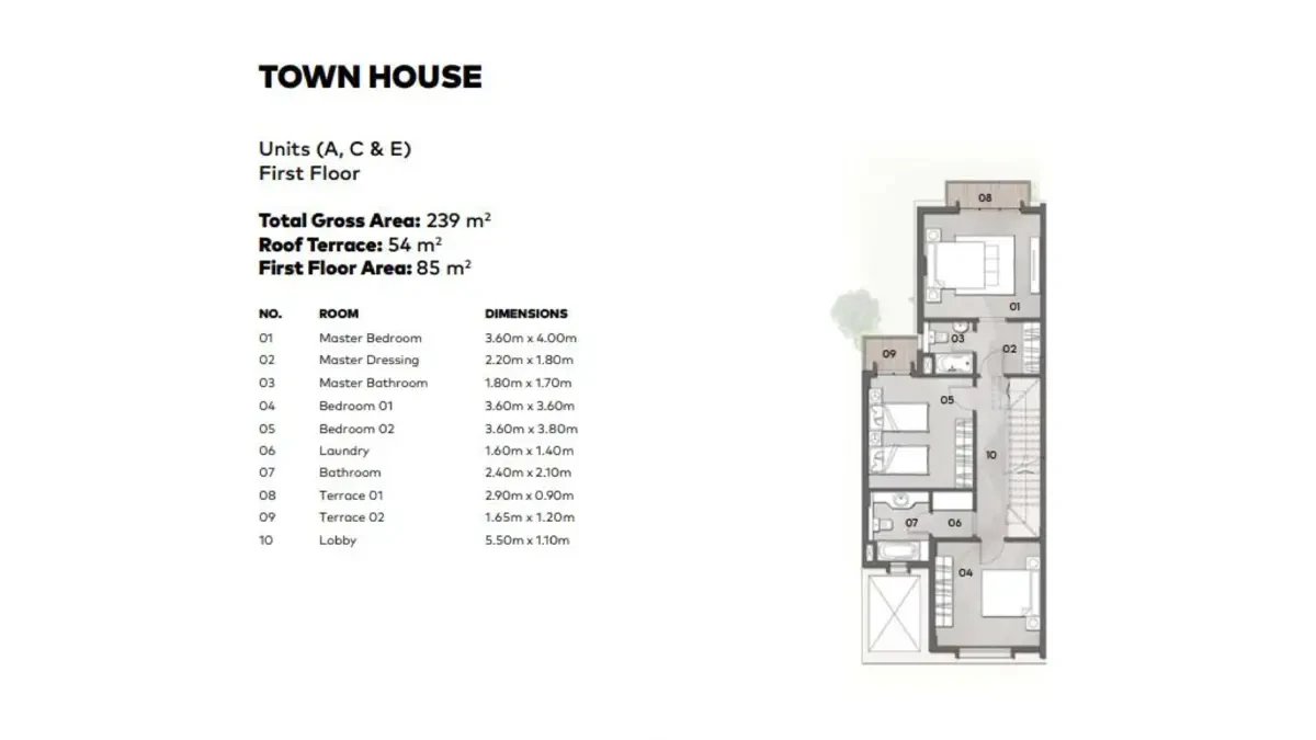 Floor Plan townhouse in البوسكو سيتي مدينة المستقبل